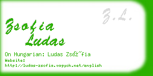 zsofia ludas business card